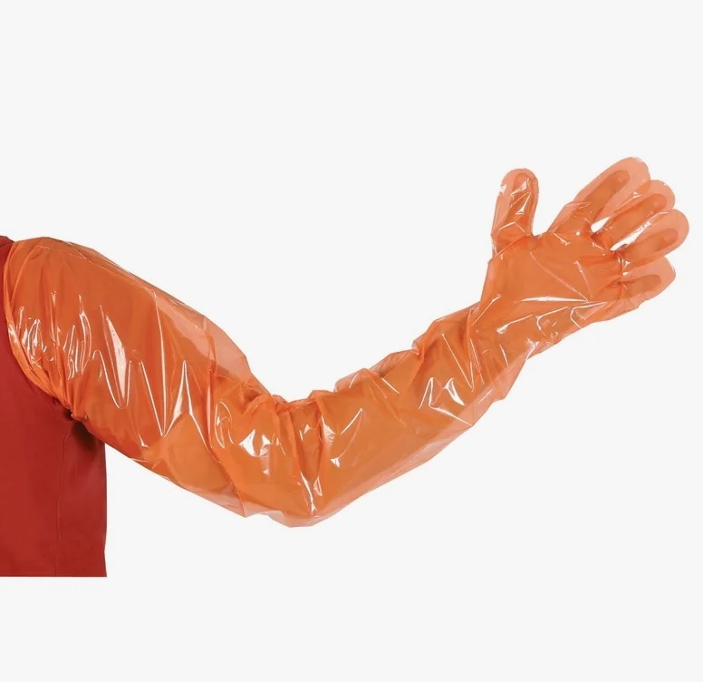 Перчатки одноразовые оранжевые 90 см | ЧПУП «Метрасалес»