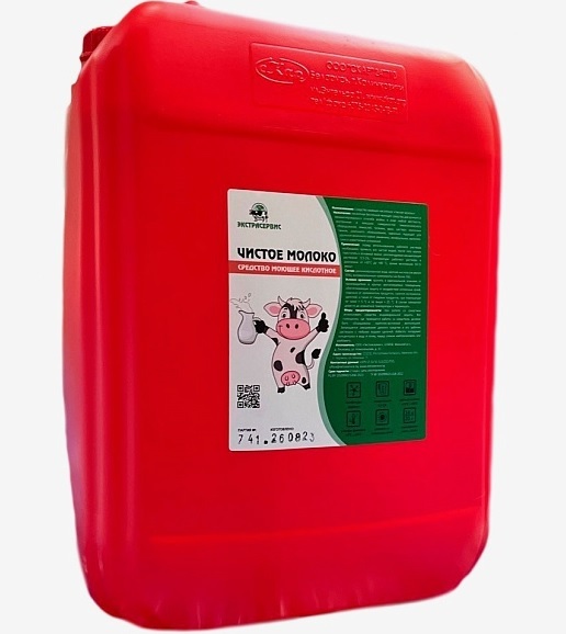 Средство моющее Кислотное «Чистое молоко» (20 л/ 24кг) | ЧПУП «Метрасалес»